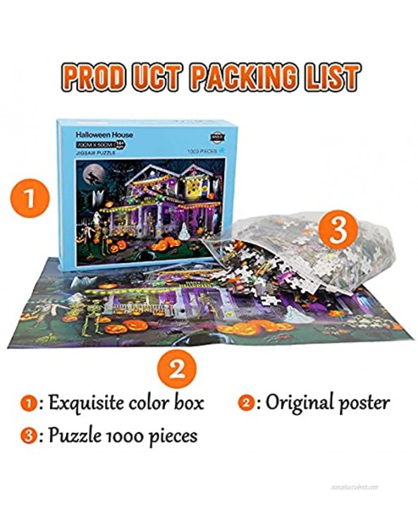 Halloween Puzzle,Hallwoeen House Jigsaw Puzzles 1000 Pieces 27.5×20in