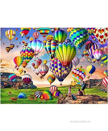 HUADADA Puzzles for Adults 1000 Piece Hot Air Balloon 1000 Piece Puzzles for Adults and Kids Educational Games Home Decoration Colorful Puzzle 27.56" x 19.67"