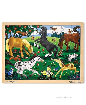 Melissa & Doug 48pc Wooden Jigsaw Puzzle Frolicking Horses