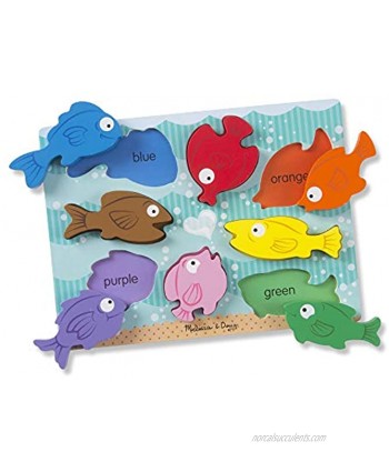 Melissa & Doug Colorful Fish Wooden Chunky Puzzle 8 pcs