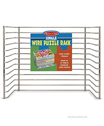 Melissa & Doug Puzzle Storage Rack Wire Rack Holds 12 Puzzles