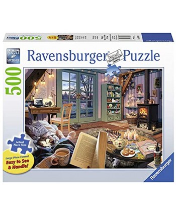 Ravensburger Cozy Retreat 500 Piece Large Format Jigsaw Puzzle for Adults Every Piece is Unique Softclick Technology Means Pieces Fit Together Perfectly Multi 27"" x 20"""