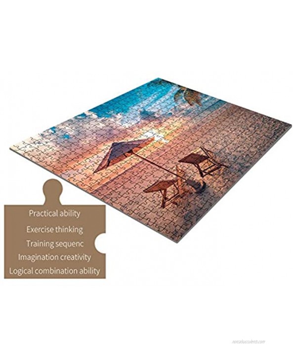 Rocorose 1000 Piece Jigsaw Puzzle,Inspirational Beach Floor Puzzle for Kids Adult