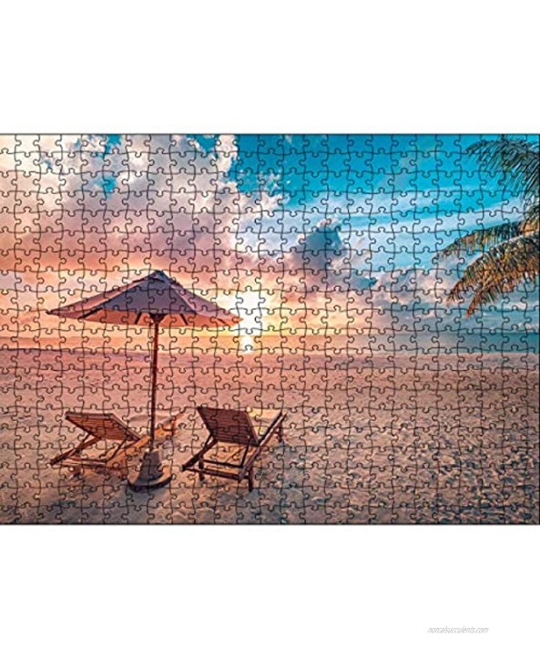 Rocorose 1000 Piece Jigsaw Puzzle,Inspirational Beach Floor Puzzle for Kids Adult