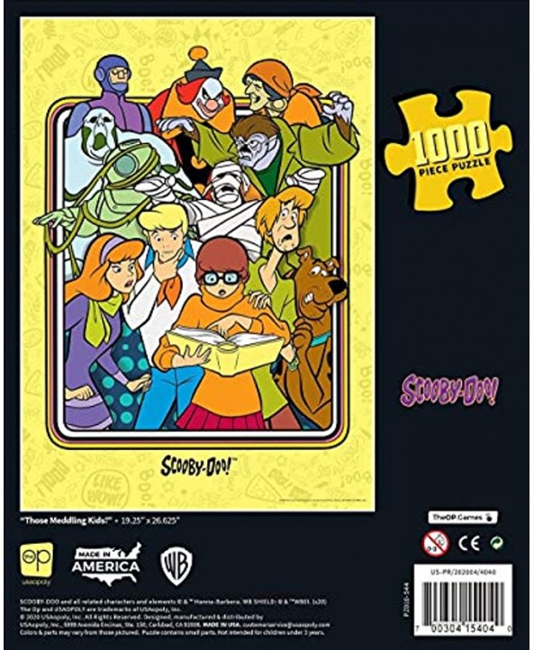 USAOPOLY Scooby-Doo Those Meddling Kids 1000 Piece Jigsaw Puzzle | Officially Licensed Scooby-Doo Merchandise | Collectible Puzzle Featuring Scooby-Doo Shaggy Velma Daphne and Fred