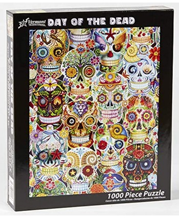 Vermont Christmas Company Day of The Dead Sugar Skulls Jigsaw Puzzle 1000 Piece