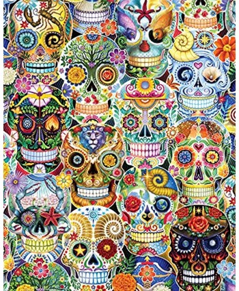 Vermont Christmas Company Day of The Dead Sugar Skulls Jigsaw Puzzle 1000 Piece