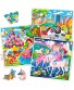 Wooden Jigsaw Puzzles for Kids Ages 3-5 3 x 30 Unique Wood Pieces Toddler Puzzle for 4-8 yo by Quokka Toy for Learning Princess Unicorns Animals Gift Educational Game Boy and Girl 2-4-6