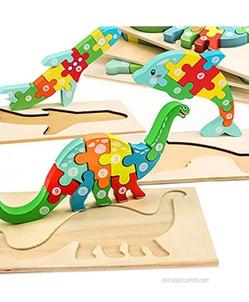 Wooden Toddlers Puzzles for Kids Ages 2-4 Montessori Toys Wooden Puzzles for Toddlers 2 3 4 Year Olds Early Educational Color Sorting Block Puzzles Gift for Boy and Girls 3 Pack