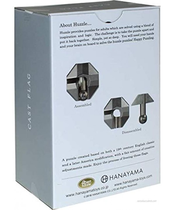 BePuzzled Flag Hanayama Cast Metal Brain Teaser Puzzle Level 1 Puzzles For Kids & Adults Ages 12 & Up Model:30807