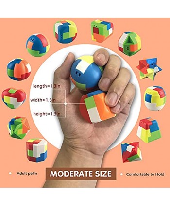 Brain Teaser Puzzles for Kids Teens and Adults 12Pcs,Mind Game Puzzle Set 3D Plastic Unlock Interlock Toy Desk Toys for Office for Adults,Suitable for IQ,Logic Test Fidgeting and Pastime