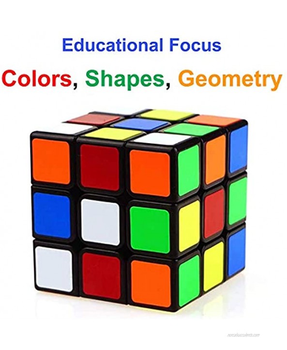 Classic Magic Cube 2.2 Puzzle 3x3 Smart Cube Educational Game Brain Teaser 2 PCS Black Cube