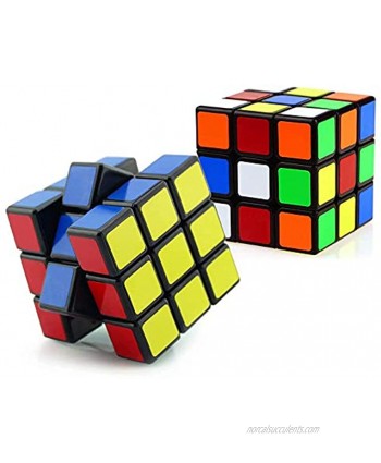 Classic Magic Cube 2.2" Puzzle 3x3 Smart Cube Educational Game Brain Teaser 2 PCS Black Cube