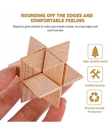 Coogam Wooden Metal Wire Puzzles Brain Teasers 8 Set Mind Game Unlock Interlock IQ Hand Puzzle Toys Party Favor Gifts for Kids Adults All Ages Challenge