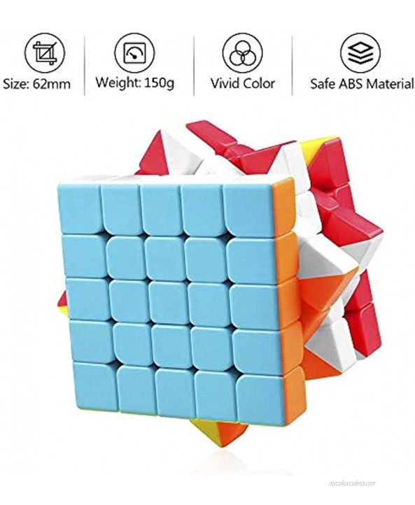 D-FantiX Qiyi Qizheng S 5x5 Speed Cube Stickerless 5x5x5 Magic Cube Puzzles Toys 62mm