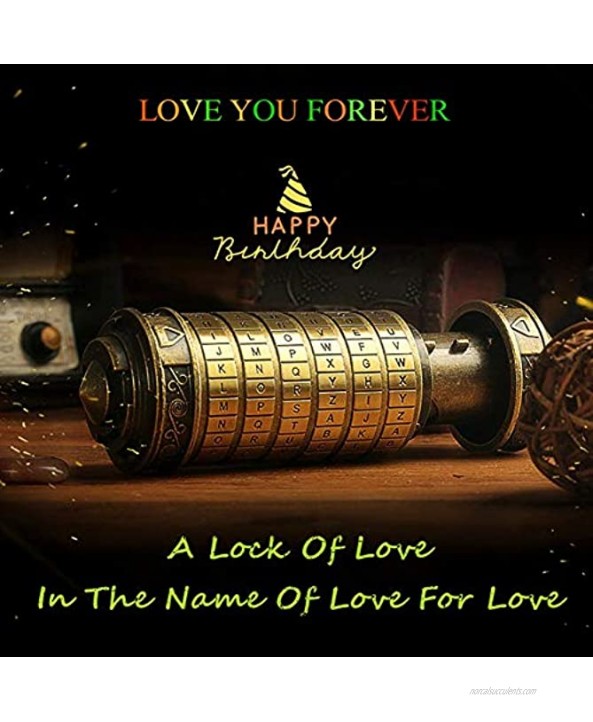 Da Vinci Code Mini Cryptex Valentine's Day Interesting Creative Romantic Birthday Gifts for Her?Bronze?
