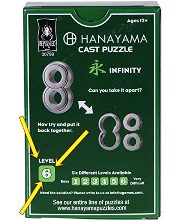 Infinity Hanayama Puzzle Level 6 Red Velveteen Pouch Bundle