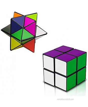 Magic Star Cube,SHONCO 2 in 1 Combo Infinity Cube Toy Transforming Geometric Puzzle 3D Assembly Fidget Stress Anxiety Relief Magic Puzzle Cubes for Kids and Adults