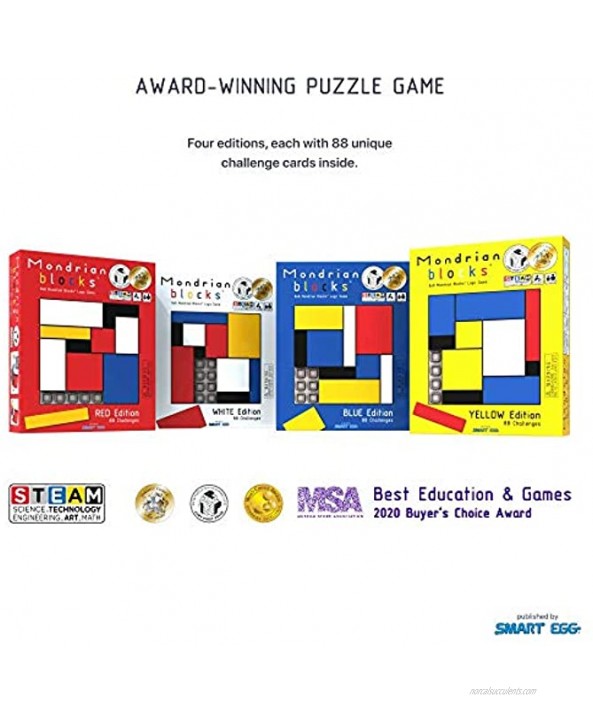 Mondrian Blocks Red Edition Parents’ Choice Award Winner Brain Teaser STEM Puzzle Game