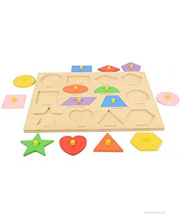 Montessori Wooden Puzzles for Kids Whit Objects-Early Education Geometric Shape Manipulative Kids Puzzle Kindergarten Graphical Toy Puzzles Ages 3+ Years Old Preschool Or Toddlers | Pack of 1