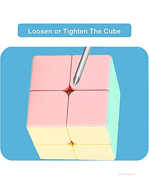 Rubix Cube for Kids Adults Stickerless Speed Cube 2x2x2 Magic Cube Macaron Color Matching Cube Puzzle
