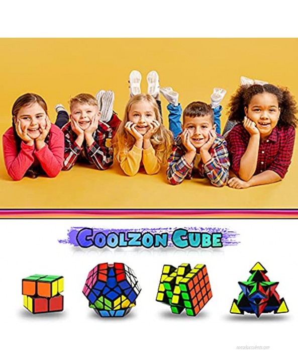 Speed Cube Set Puzzle Cube Magic Cube 2x2 4x4 Pyraminx Pyramid Megaminx Puzzle Cube Toy Gift for Children Adults Pack of 4