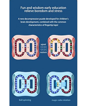 Stress Relief Intellectual Toy Magic Beans Game Magic Fidget Cube Hand-Eye Coordination Improve Intelligence Brain Teasers Relaxing Toys for Kids Adult Blue