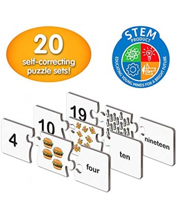 The Learning Journey: Match It! Numbers Self-Correcting Number & Counting Puzzles 3" H x 9" W x 0.1" D