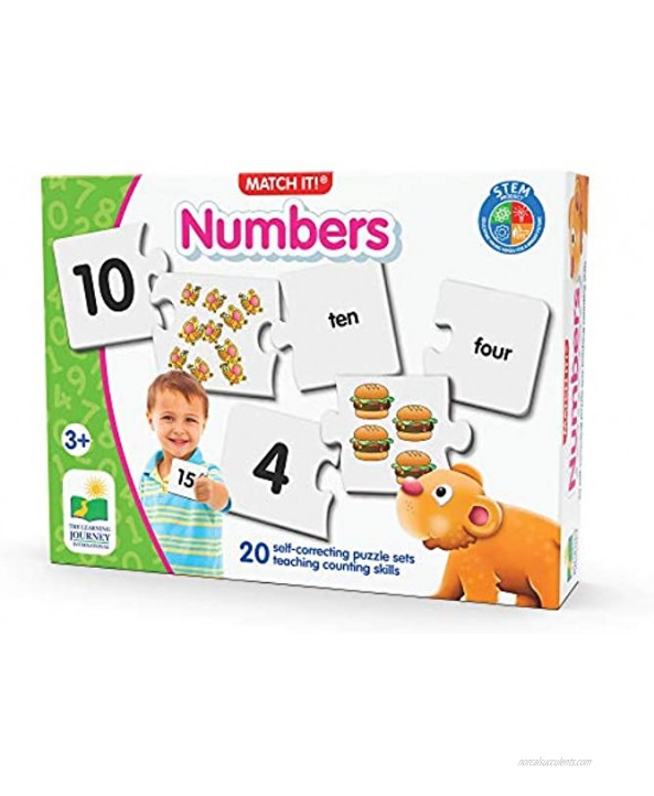The Learning Journey: Match It! Numbers Self-Correcting Number & Counting Puzzles 3 H x 9 W x 0.1 D