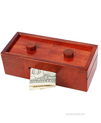 ATDAWN Puzzle Gift Case Box Secret Puzzle Box with Hidden Compartments Wooden Money and Gift Card Holder Box Challenge Puzzles Brain Teasers Game