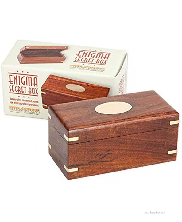 Bits and Pieces The Secret Enigma Gift Box Wooden Brainteaser Puzzle Box
