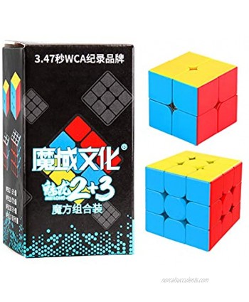 CuberSpeed Bundle Moyu 3x3 Stickerless Cube with Moyu 2x2 Speed Cube MFJS Meilong 3x3 & Meilong 2x2 Magic Cube Puzzle