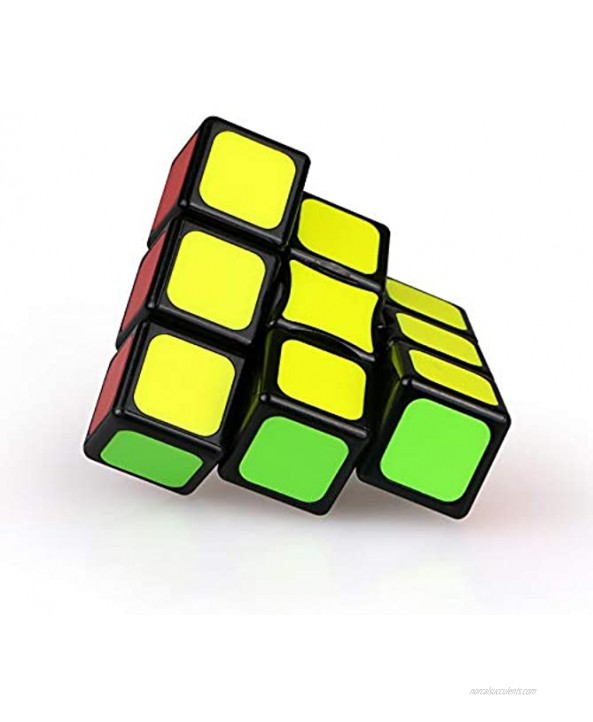CuberSpeed Qiyi 1x3x3 Super Floppy Stickerless Magic Cube 3x3x1 Black Titles Version Speed Cube
