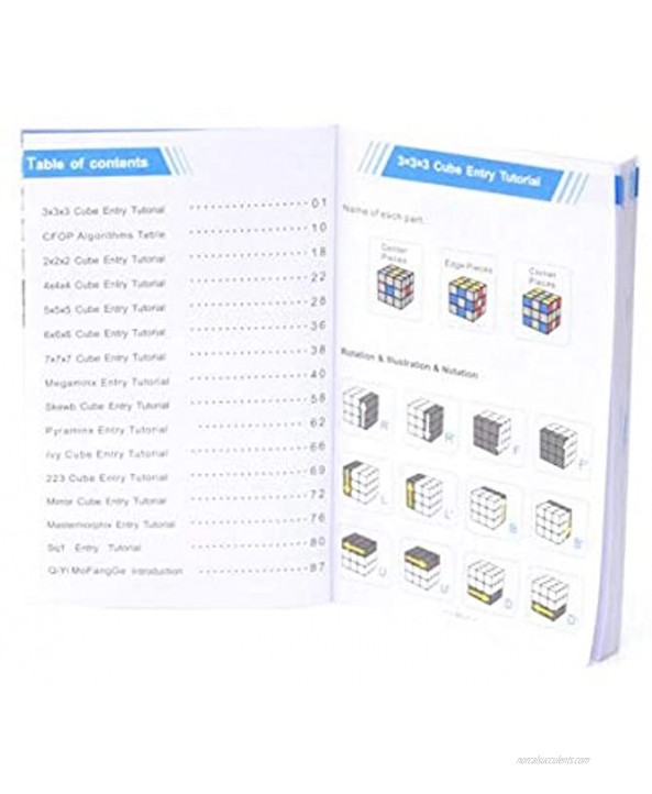 CuberSpeed QiYi MoFangGe Handbook: Secret Tutorial for Magic Cubes QiYi Secret Tutorial Book Speed Cube Book for 3x3x3 4x4x4 ect with Free CFOP Algorithm Set