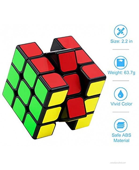 FangMoWang Speed Cube 3x3x3 6 Pack 3D Puzzle Profession Puzzle Cube Toys Gift Brain Teasers Educational Toy for Kids Boys Girls