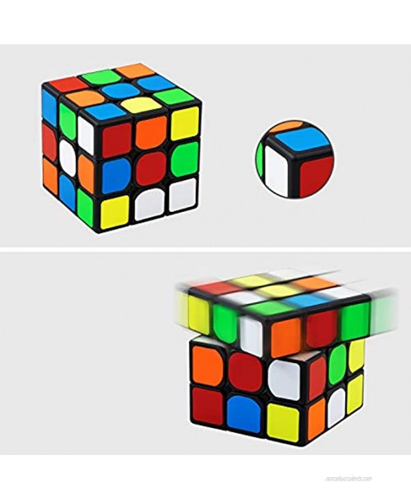 FangMoWang Speed Cube 3x3x3 6 Pack 3D Puzzle Profession Puzzle Cube Toys Gift Brain Teasers Educational Toy for Kids Boys Girls
