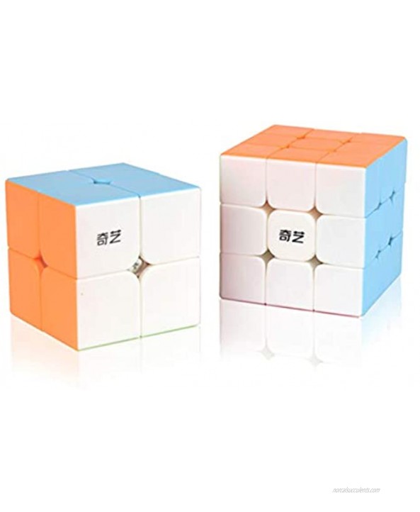 Little Golden Elephant Speed Cube Set Stickerless Magic Cube Set of 2x2x2 3x3x3 Cube – Qidi S 2x2 Warrior S 3x3 Stickerless Puzzle Toy Pack