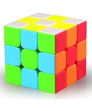 QIYI Speed Cube 3x3 Stickerless Magic Cube Puzzle Toy Colorful