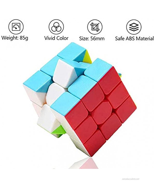 Speed Cube Set Vdealen 3x3x3 Speed Cube Magic Cube Professional Puzzle Cube Set Toy Great Gift for Kid- 6 Pack
