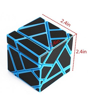 Twister.CK Ghost Cube 3x3,Magic Newest Ghost Speed Cube 3x3 with Carbon Fiber Sticker Intelligence Puzzles,Ultimate Ideal Christmas Birthday Party Gifts for Brain Teasers of All Ages