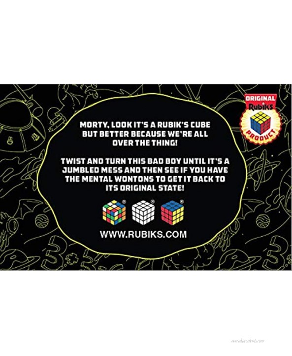 USAOPOLY Rick and Morty Rubik's Cube | Collectible Puzzle Cube Featuring Characters Rick Morty Pickle Rick Squanchy Birdperson and Mr. Meeseeks | Officially Licensed 3x3x3 Rubiks Cube