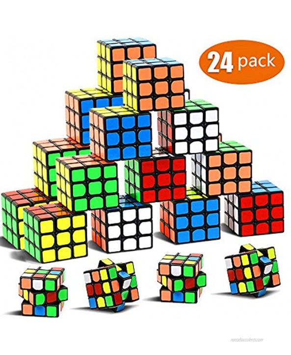 YCSH 24 Pack Classroom Gifts Mini Cubes Set Party Favors Cube Puzzle Puzzle Cube Eco-Friendly Safe Material with Vivid Colors,Party Puzzle Game for Boys Girls.