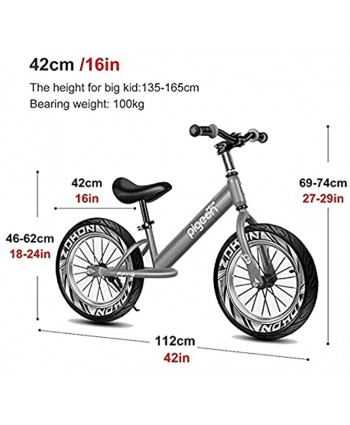 WWFAN Boys Bike 16 Inch Kids Bike Ages 5-9 Kids Lightweight Bikes Youth Mountain Bike No Pedal Beginner Training Bicycle with Air Tire Safe Secure Color : Black-1
