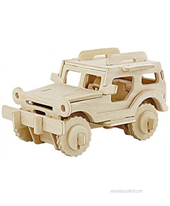 3D Puzzle Wooden Model Toy Kit Vehicle Bulid Car 38-pieces
