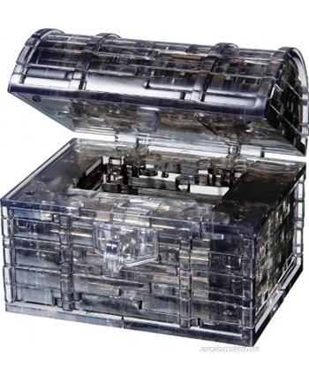Bepuzzled Original 3D Crystal Puzzle Treasure Chest Black Fun yet challenging brain teaser that will test your skills and imagination For Ages 12+