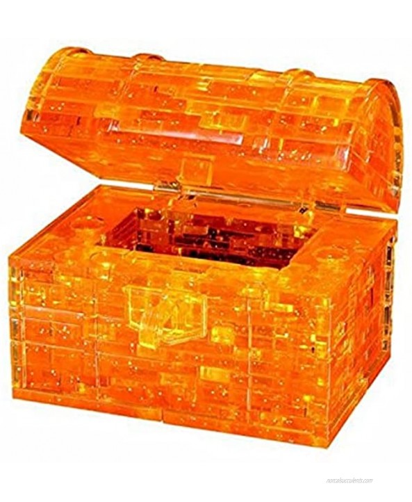 Bepuzzled Original 3D Crystal Puzzle Treasure Chest Gold Fun yet challenging brain teaser that will test your skills and imagination For Ages 12+