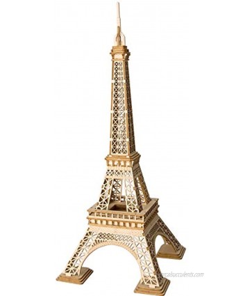 Eiffel Tower Wooden 3D Puzzles Model Creative Puzzle World Great Architecture DIY Toys 121-Piece Wood Craft Kit Best Educational Gift for Kids