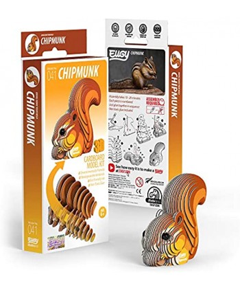 EUGY 041 Chipmunk Eco-Friendly 3D Paper Puzzle [New Seal]
