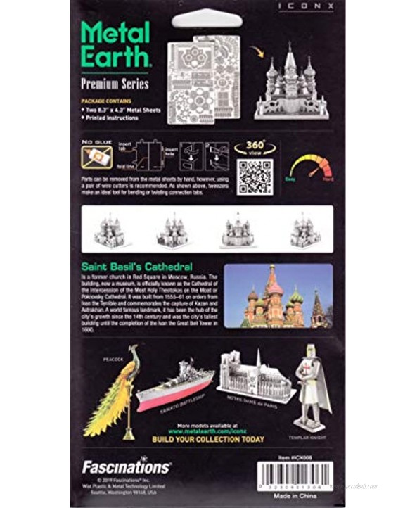 Fascinations ICONX Saint Basil's Cathedral 3D Metal Model Kit