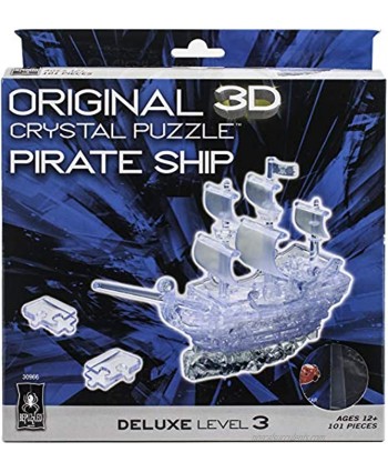 Original 3D Crystal Puzzle Deluxe Pirate Ship Clear